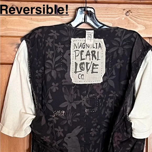 Magnolia Pearl Black and Gray Patchwork Nikha Vest - Picture 7 of 10